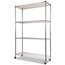 Alera NSF Certified 4-Shelf Wire Shelving Kit with Casters, 48w x 18d x 72h, Silver Thumbnail 1