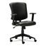 Alera Alera Everyday Task Office Chair, Bonded Leather Seat/Back, Supports Up to 275 lb, 17.6" to 21.5" Seat Height, Black Thumbnail 1