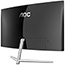 AOC C32V1Q 31.5" Full HD Curved Screen LCD Monitor - 16:9 - Black, Silver - 1920 x 1080 - 16.7 Million Colors - 250 Nit Typical - 4 ms GTG - HDMI - VGA - DisplayPort Thumbnail 4