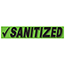 Auto Supplies Slogan Window Decals “Sanitized”, 14 1/2" x 2 3/4", Fluor. Green & Black, 12/PK Thumbnail 1