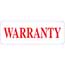Auto Supplies Self Inking Stamp, Warranty, Red Ink, 7/8" x 2 3/8" Thumbnail 1