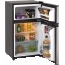 Avanti Two-Door Refrigerator/Freezer, Black/Stainless, 3.1 cu. ft. Thumbnail 1