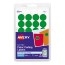 Avery Removable Color-Coding Labels, Removable Adhesive, Green, 3/4" Diameter, 1008/PK Thumbnail 1