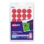 Avery® Removable Color-Coding Labels, Removable Adhesive, Red, 3/4" Diameter, 1008/PK Thumbnail 1