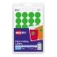 Avery Removable Color-Coding Labels, Removable Adhesive, 3/4" Diameter, Neon Green, 1008/PK Thumbnail 1