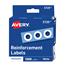 Avery Self-Adhesive Hole Reinforcement Stickers, 1/4 in Diameter Hole Punch Reinforcement Labels, Non-Printable, White, 1,000/Pack Thumbnail 1