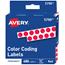Avery Color-Coding Permanent Labels, 1/4 in Round Stickers, Non-Printable, Red, 450/Pack Thumbnail 1