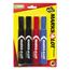 Marks-A-Lot® Desk-Style Permanent Markers, Chisel Tip, Assorted Colors, 4/ST Thumbnail 1