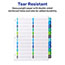 Avery Customizable Table of Contents Double-Column Dividers, Preprinted 1-24 Multicolor Tabs Thumbnail 2