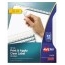 Avery® Print & Apply Clear Label Dividers, Index Maker® Easy Apply™ Printable Label Strip, 12 White Tabs, 5 ST/PK Thumbnail 1