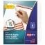Avery Print & Apply Clear Label Extra-Wide Dividers, Index Maker® Easy Apply™ Printable Label Strip, 8 White Tabs, 5 ST/PK Thumbnail 1