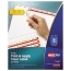Avery® Print & Apply Clear Label Dividers, Index Maker® Easy Apply™ Printable Label Strip, 8 White Tabs, 25/BX Thumbnail 1