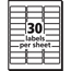 Avery Laser/Inkjet EcoFriendly Address Labels, 1" x 2.63", White, 3000 Labels Thumbnail 3
