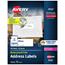 Avery Laser Waterproof Address Labels with Ultrahold Permanent Adhesive, 1.33" x 4", White, 700 Labels Thumbnail 1