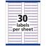Avery TrueBlock File Folder Labels, Printable Labels, 2/3 in x 3-7/16 in, White and Purple, 750/Pack Thumbnail 5