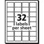 Avery Durable ID Labels, Permanent Adhesive, 1-1/4 in x 1-3/4 in, 1,600/Pack Thumbnail 5