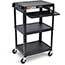Luxor Adjustable Height Steel AV Cart with Pullout Keyboard Tray Thumbnail 1