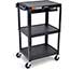 Luxor Adjustable Height Steel AV Cart with Pullout Keyboard Tray Thumbnail 3