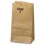 General #1 Paper Grocery Bag, 30lb Kraft, Standard 3 1/2 x 7 3/8 x 6 7/8, 500 bags Thumbnail 1