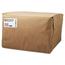 General 1/6 52# Paper Bag, 52lb Kraft, Brown, 12 x 7 x 17, 500/Bundle Thumbnail 1
