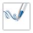 BIC Clic Stic Ballpoint Pen, Retractable, Medium 1 mm, Blue Ink, White Barrel, Dozen Thumbnail 6