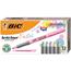 BIC Brite Liner Grip Highlighters, Chisel Marker Point Style, Assorted Pastel Colors, Dozen Thumbnail 1