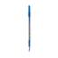 BIC Round Stic Grip Xtra Comfort Ballpoint Pen, Stick, Fine 0.8 mm, Blue Ink, Gray/Blue Barrel, Dozen Thumbnail 8