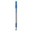 BIC Round Stic Grip Xtra Comfort Ballpoint Pen, Easy-Glide, Stick, Medium 1.2 mm, Blue Ink, Gray/Blue Barrel, Dozen Thumbnail 6