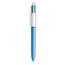 BIC 4-Color Multi-Function Ballpoint Pen, Retractable, Medium 1 mm, Black/Blue/Green/Red Ink, Blue Barrel Thumbnail 2