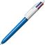 BIC 4-Color Multi-Function Ballpoint Pen, Retractable, Medium 1 mm, Black/Blue/Green/Red Ink, Blue Barrel Thumbnail 1