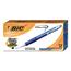 BIC Velocity Easy Glide Ballpoint Pen, Retractable, Medium 1 mm, Blue Ink, Translucent Blue Barrel, Dozen Thumbnail 6