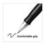 BIC Velocity Easy Glide Ballpoint Pen, Retractable, Medium 1 mm, Black Ink, Translucent Black Barrel, Dozen Thumbnail 6