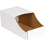 W.B. Mason Co. Stackable Bin Boxes, 6" x 12" x 4 1/2", White, 50/BD Thumbnail 1