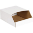 W.B. Mason Co. Stackable Bin Boxes, 9" x 12" x 4 1/2", White, 50/BD Thumbnail 1