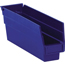 W.B. Mason Co. Plastic Shelf Bin Boxes, 11 5/8" x 2 3/4" x 4", Blue, 36/CS Thumbnail 1