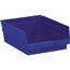 W.B. Mason Co. Plastic Shelf Bin Boxes, 11 5/8" x 11 1/8" x 4", Blue, 8/CS Thumbnail 1
