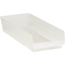 W.B. Mason Co. Plastic Shelf Bins, 23 5/8" x 8 3/8" x 4", Clear, 6/CS Thumbnail 1