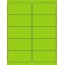W.B. Mason Co. Removable Rectangle Laser Labels, 4 in x 2 in, Fluorescent Green, 10/Sheet, 100 Sheets/Case Thumbnail 1