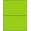 W.B. Mason Co. Removable Rectangle Laser Labels, 8-1/2 in x 5-1/2 in, Fluorescent Green, 2/Sheet, 100 Sheets/Case Thumbnail 1