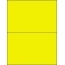 W.B. Mason Co. Removable Rectangle Laser Labels, 8-1/2 in x 5-1/2 in, Fluorescent Yellow, 2/Sheet, 100 Sheets/Case Thumbnail 1