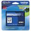 Brother P-Touch TZe Standard Adhesive Laminated Labeling Tape, 1/2w, White on Clear Thumbnail 3
