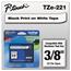 Brother P-Touch TZe Standard Adhesive Laminated Labeling Tape, 3/8w, Black on White Thumbnail 3