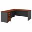 Bush Business Furniture Series C 66"W L-Shaped Desk With 48"W Return And Mobile File Cabinet, Hansen Cherry Thumbnail 1