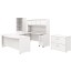 Bush Business Furniture Studio C U Shaped Desk with Hutch, Bookcase and File Cabinets, 72"W x 36"D, White Thumbnail 1
