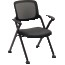 HON® Assemble Mesh Back Nesting/Stacking Chair, Fixed Arms, Black Thumbnail 1