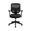 HON Basyx Prominent Mesh High-Back Task Chair, Center-Tilt, Tension, Lock, Adjustable Arms, Black Bonded Leather Seat Thumbnail 2