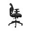 HON Basyx Prominent Mesh High-Back Task Chair, Center-Tilt, Tension, Lock, Adjustable Arms, Black Bonded Leather Seat Thumbnail 3