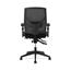 HON Basyx Crio High-Back Task Chair, Mesh Back, Adjustable Arms/Lumbar, Asynchronous Control, Black Leather Thumbnail 3