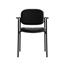 HON Basyx Scatter Stacking Guest Chair, Fixed Arms, Black Bonded Leather Thumbnail 2