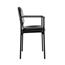 HON Basyx Scatter Stacking Guest Chair, Fixed Arms, Black Bonded Leather Thumbnail 3